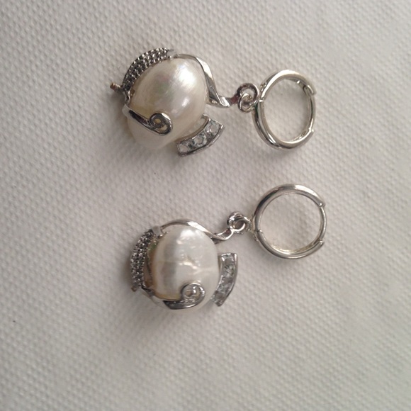 Genuine 1.25in Baroque Pearl Pendant n Earrings - Picture 11 of 16